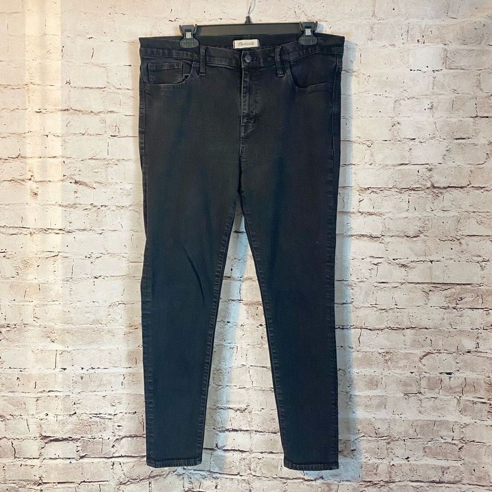 Madewell Roadtripper Black Skinny Jeans Ankle Length High Rise Womens Size 32
